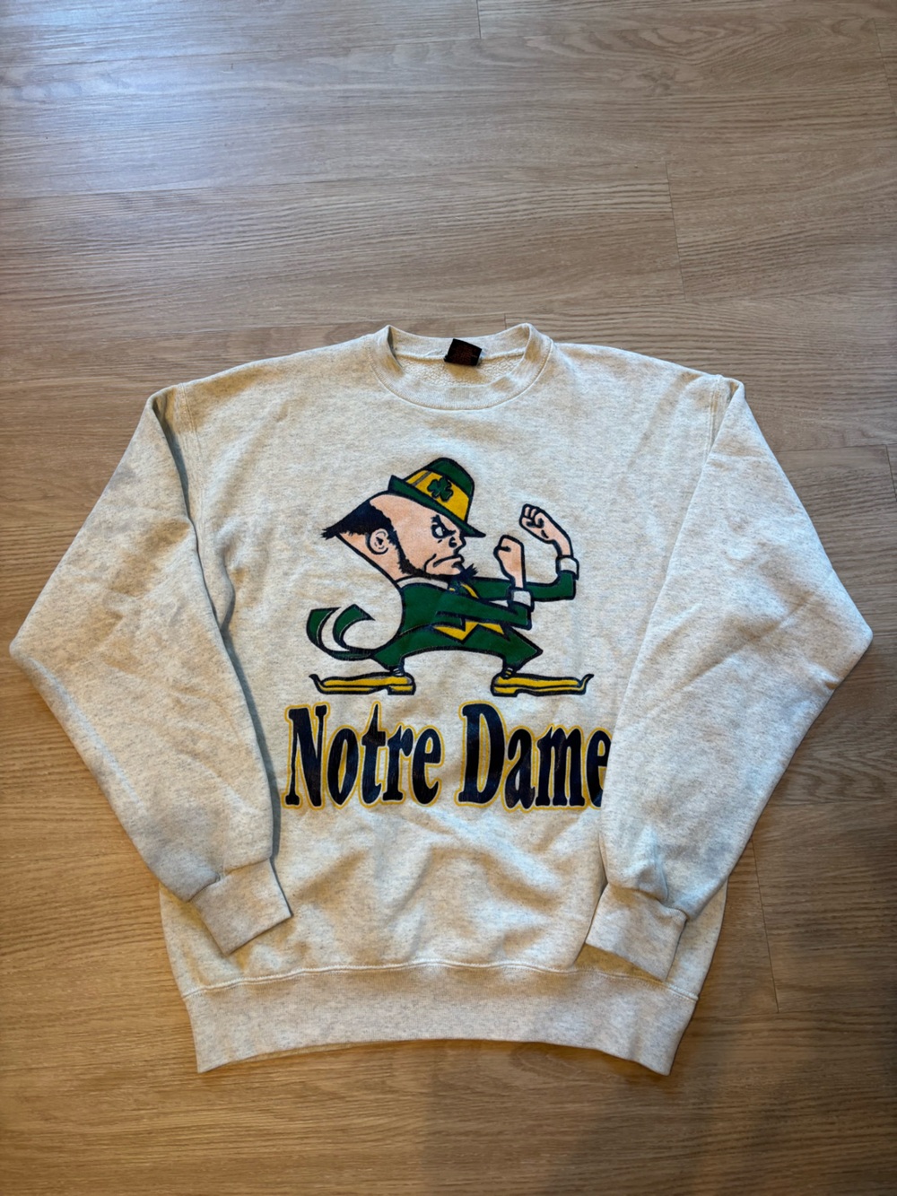 VTG Notre Dame Men’s L Fighting Irish Crewneck Sweatshirt 90s Distressed